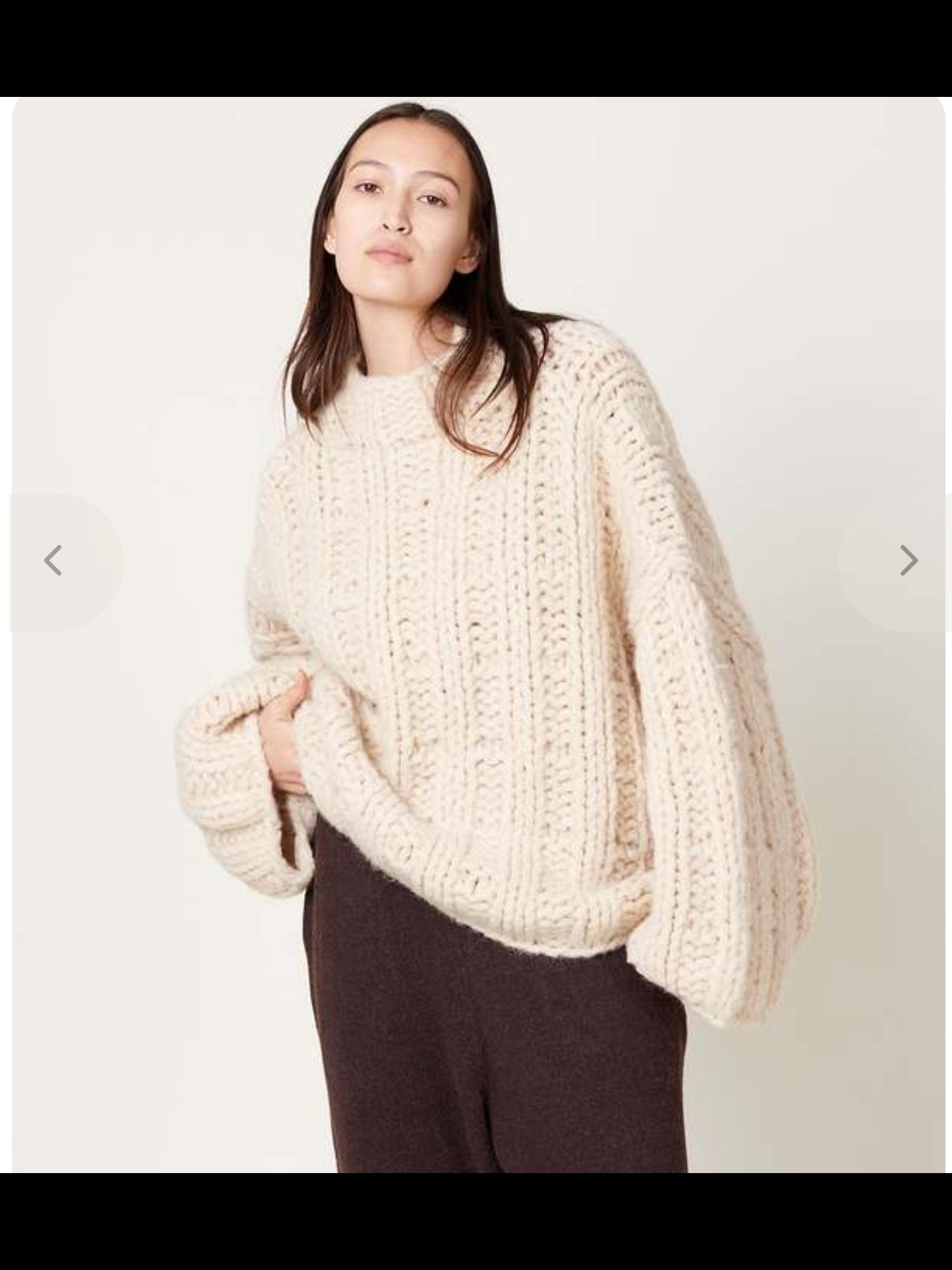 Lauren Manoogian Oversized Chunky Handknit Rib Mockneck Sweater. Size Os